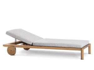 Ткань открытый лежак кровать с колесами