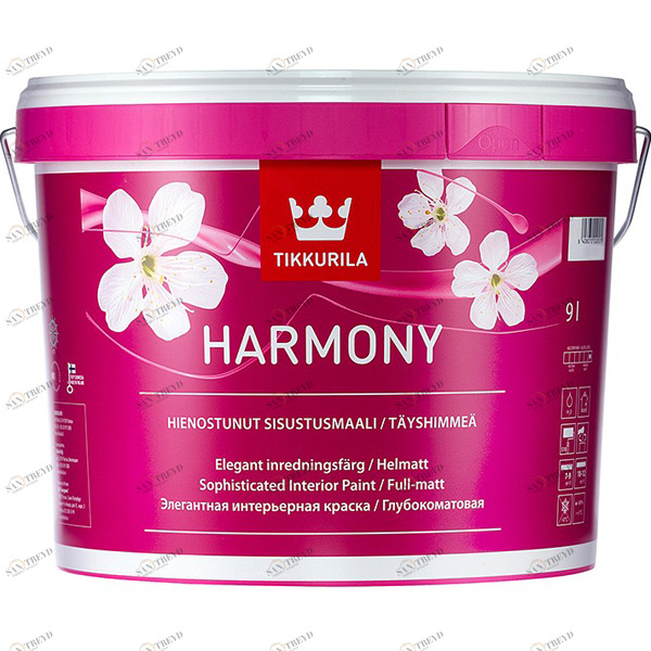 Краска Tikkurila Harmony / Тиккурила Гармония интерьерная 9л Santreyd 5593