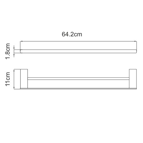 K-7940 Sauer Держатель полотенец двойной WasserKRAFT Sauer K-7900  - Вид №3