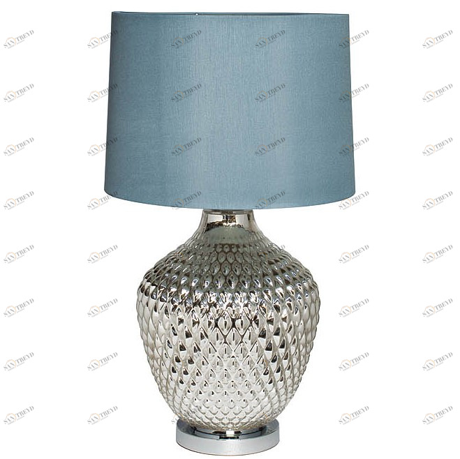 Лампа настольная плафон синий 38*65 22-88017 GARDA DECOR ВАЗА 180232 Прозрачный;синий;хром 