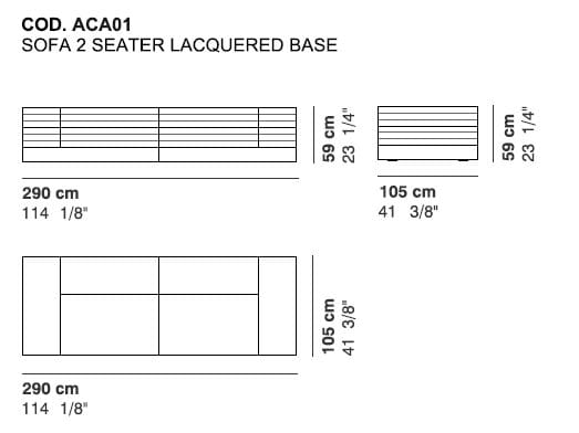 Ткань линейный диван La Cividina Acamante ARCH-00045729 - Вид №5