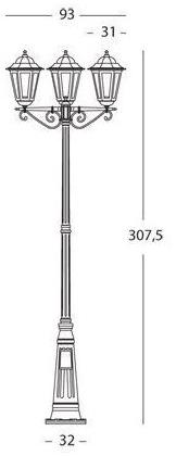 SOVIL Садовый фонарь из литого алюминия Geko 586  - Вид №1