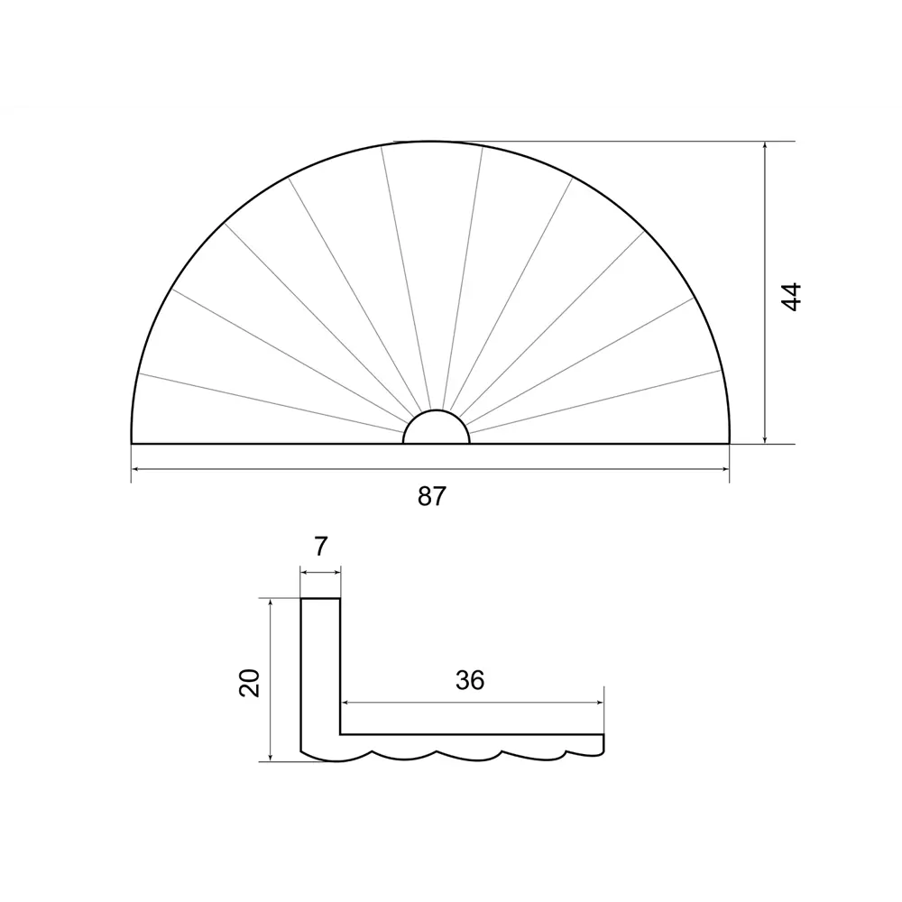 Мебельная ручка-скоба золото 32 мм золото PALLADIUM STLM-2172350 - Вид №3