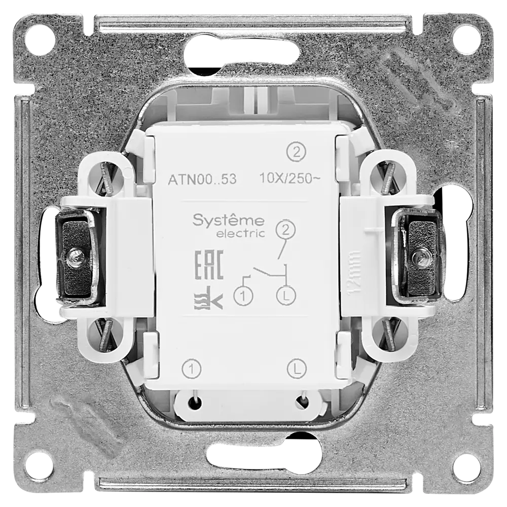Выключатель встраиваемый Systeme Electric AtlasDesign 2 клавиши с подсветкой цвет жемчужный 89457370 STLM-2022575 - Вид №2