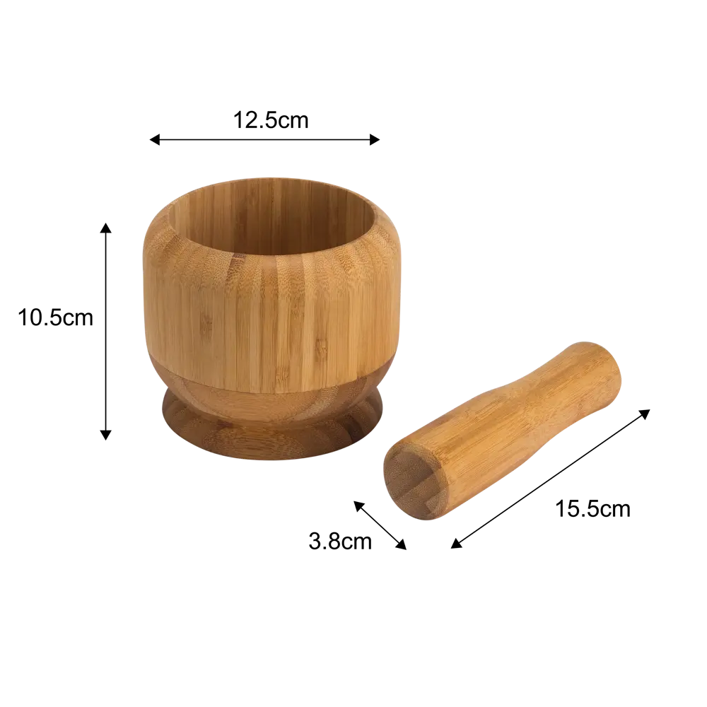 Ступка с пестиком 10.6 см бамбук цвет желтый Santreyd STLM-2062497