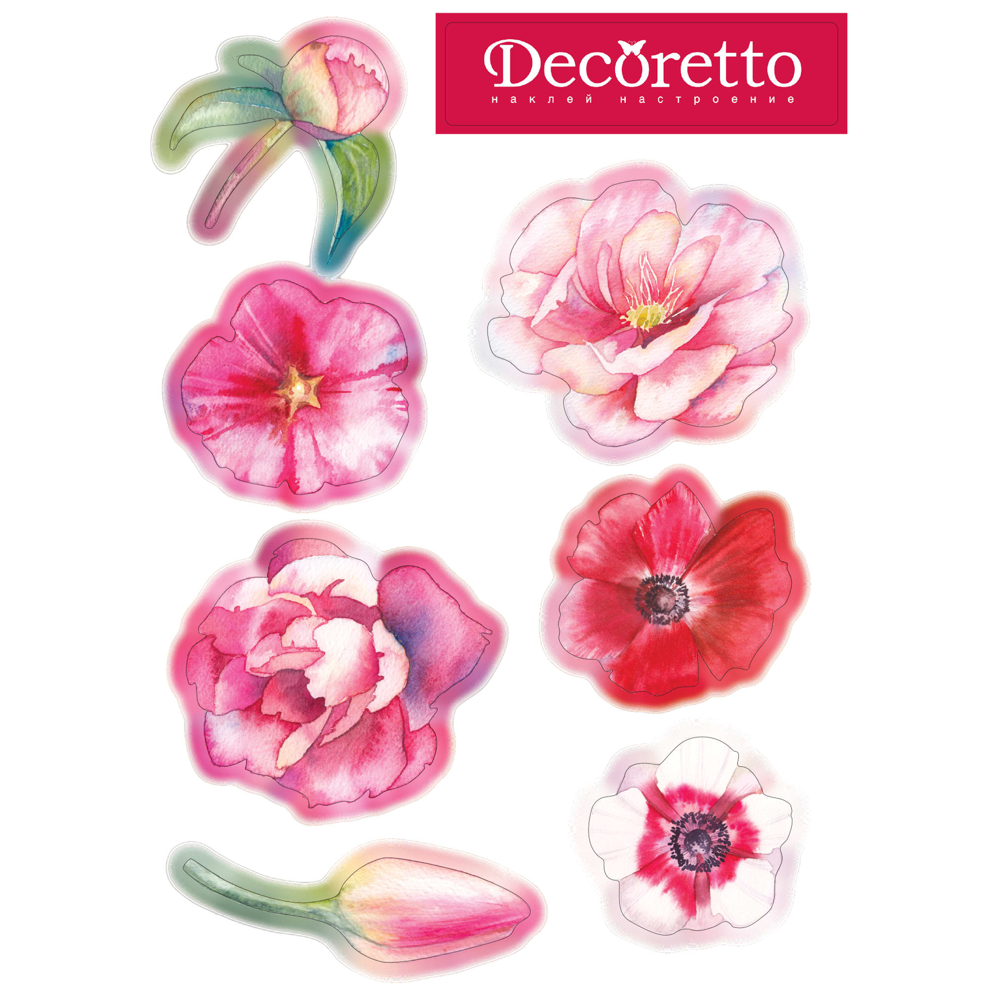 82550382 Наклейка «Акварельные лепестки» 17х23 см Santreyd 