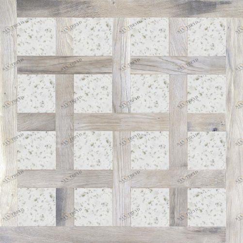 Модульный паркет Da Vinci Модульный паркет с камнем Винсдор Полярная Ночь Дуб Любая на выбор с брашью (Текстурированная) 800х800 мм 26006000192