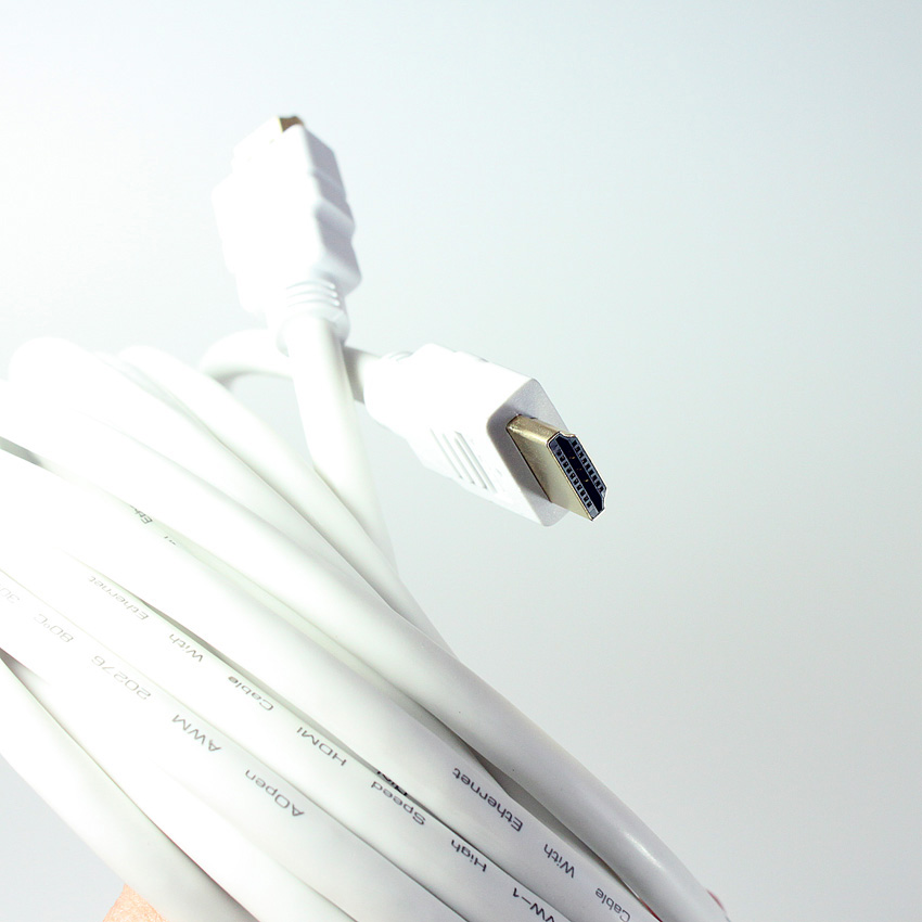 ACG511W-5M Кабель hdmi 19m/m 1.4v+3d/ethernet aopen/qust <> 5m, белый VCOM Santreyd  - Вид №1