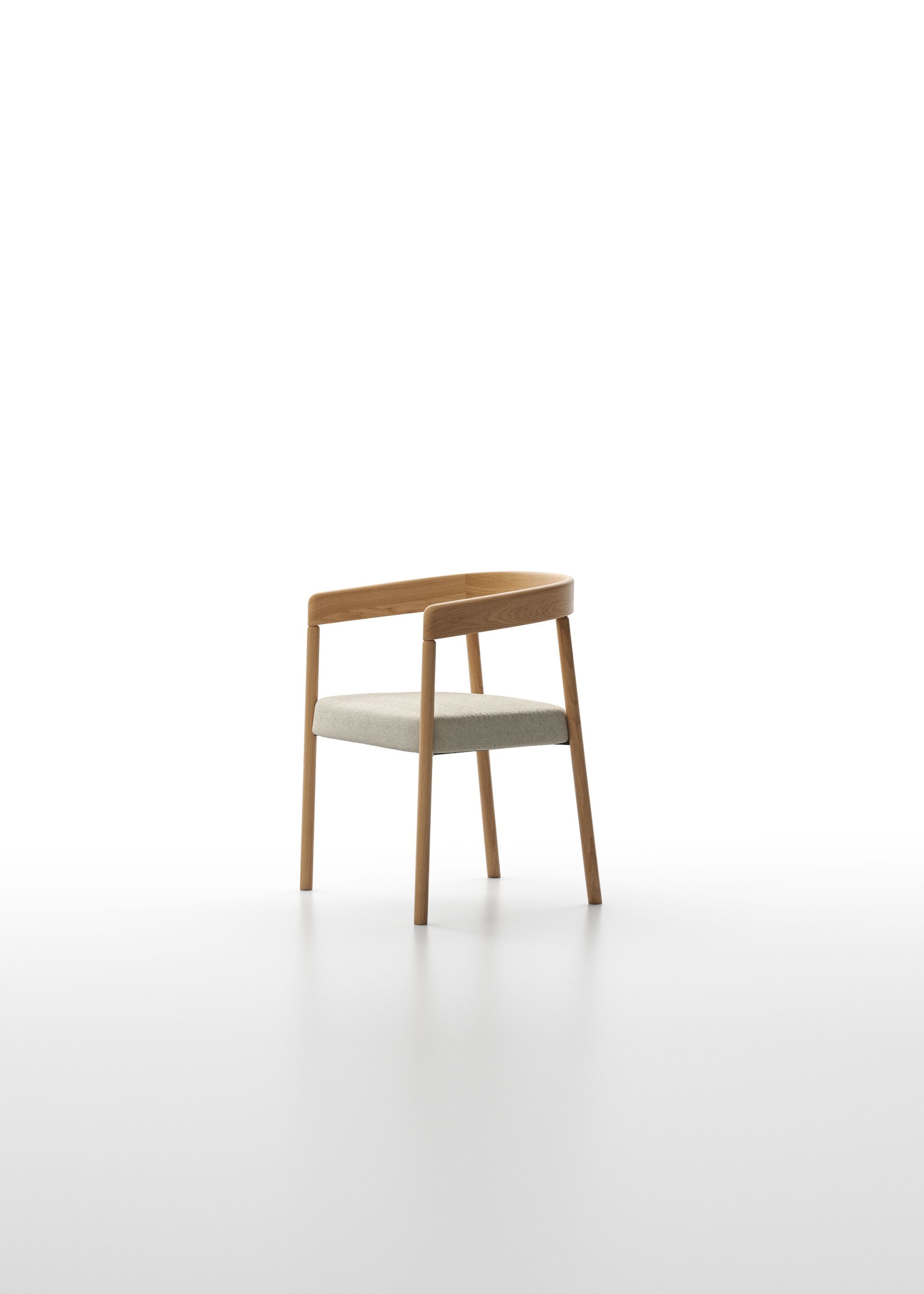 Деревянный стул с мягким сиденьем Omelette Editions Nua ARCH-00009312 - Вид №2