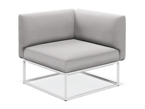 Угловое садовое кресло из ткани