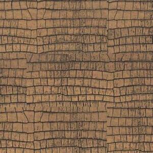 Кожаный пол CorkStyle Leather Alligator Gold Натуральная кожа (Рельефная) 915х305 мм.