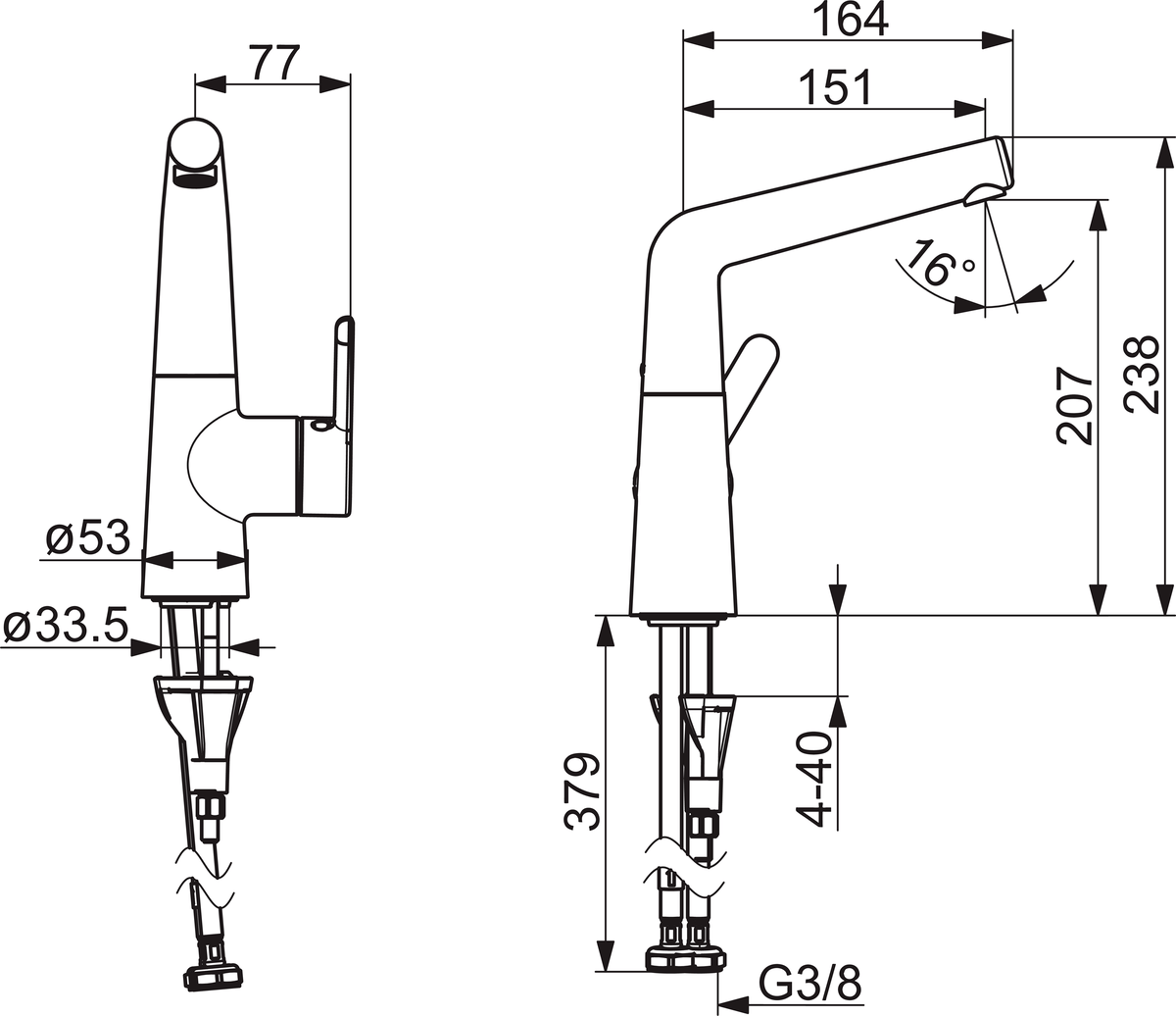 Oras 3006F-34 Смеситель для умывальника 3006F-34 Inspera Розовое золото  - Вид №5