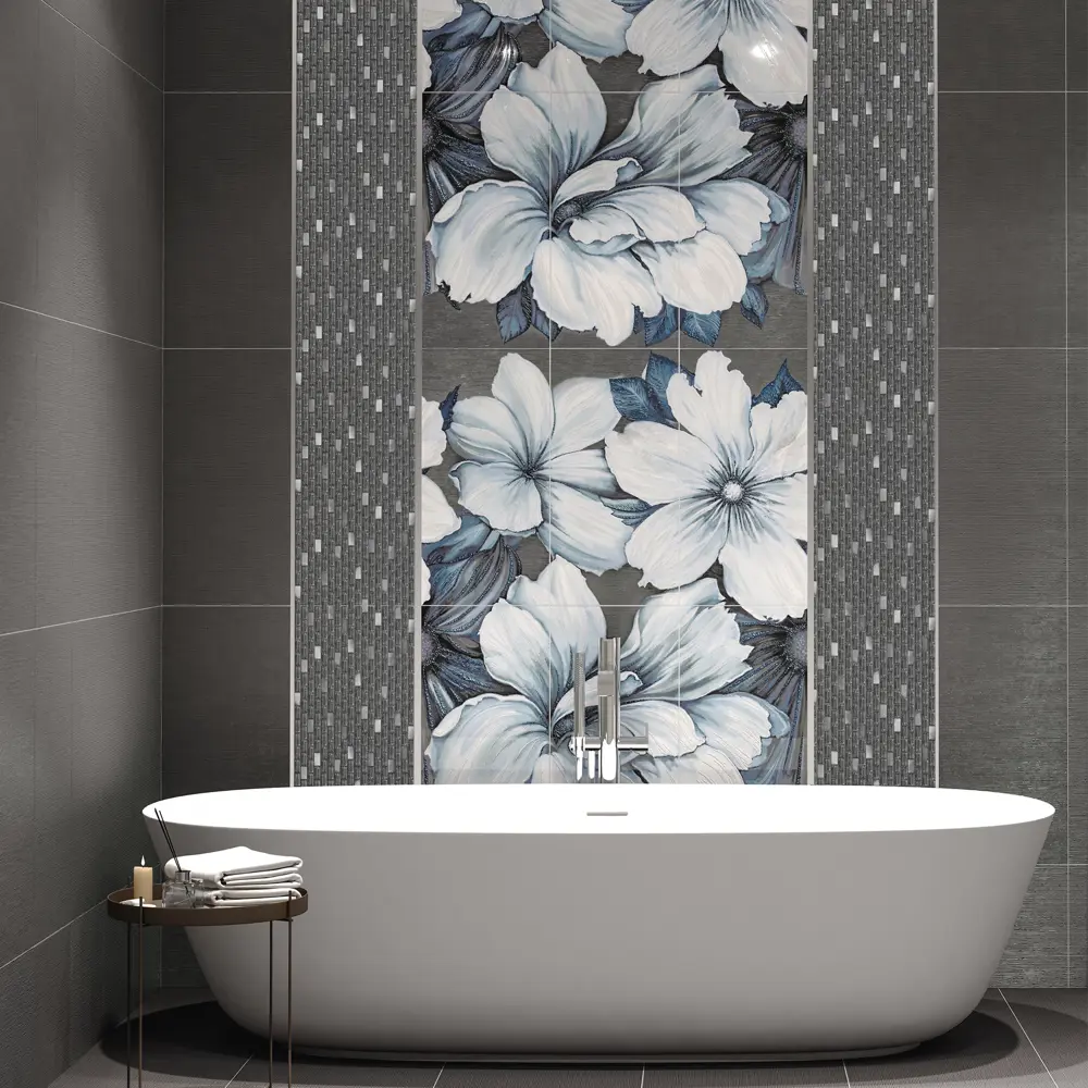 Панно настенное Azori Devore Floris 94.5x126 см 1.19 м² цвет серый STLM-2193870 - Вид №4