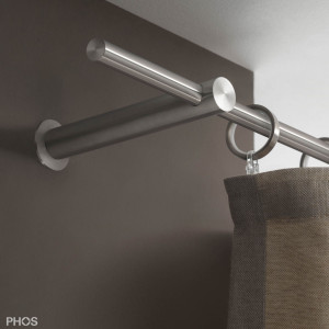 VS20-140-1400 Комплект карнизов: 140 см с 2 кронштейнами (большое расстояние от стены) PHOS