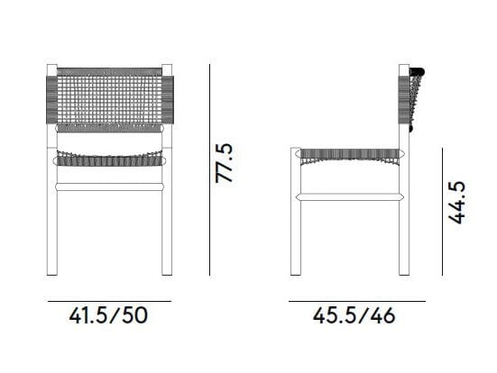 Стул из массива дерева и морской веревки Billiani Harry'S ARCH-00133900 - Вид №7
