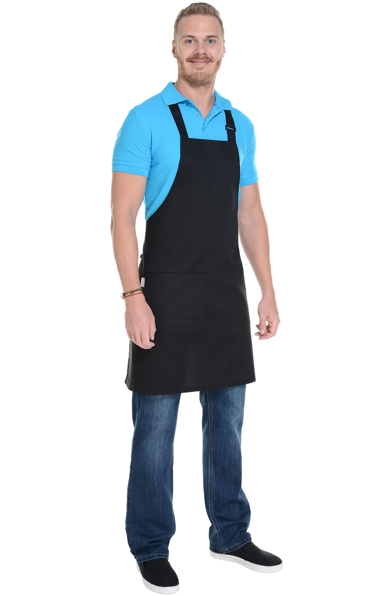 60125 Фартук с нагрудником black (черный) HORECA  Одежда для официантов  размер  - Вид №9