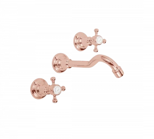 Gentry Home Центр смесителя для раковины до центра два отверстия под смеситель мм Antique Розовое золото GH102052