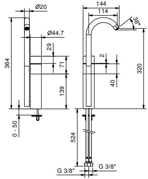 ABOUTWATER Смеситель для раковины на одно отверстие Aa/27 sun-id-1489013 - Вид №4