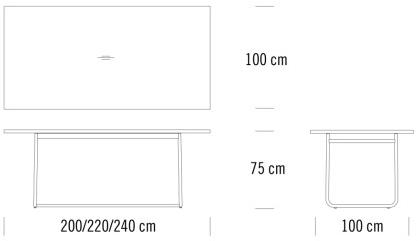 Thonet Прямоугольный стол S 1070 sun-id-1410679 - Вид №3