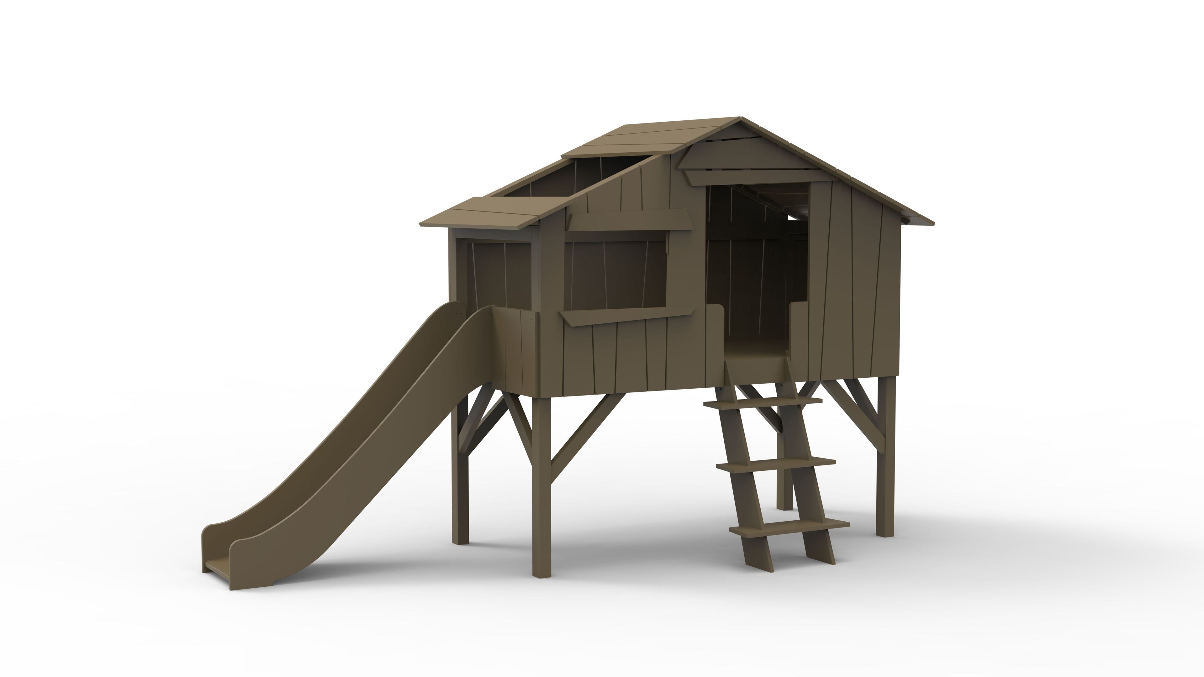 Кровать-чердак из МДФ с горкой Mathy by Bols TREEHOUSE BEDS &amp ARCH-00138368 - Вид №14