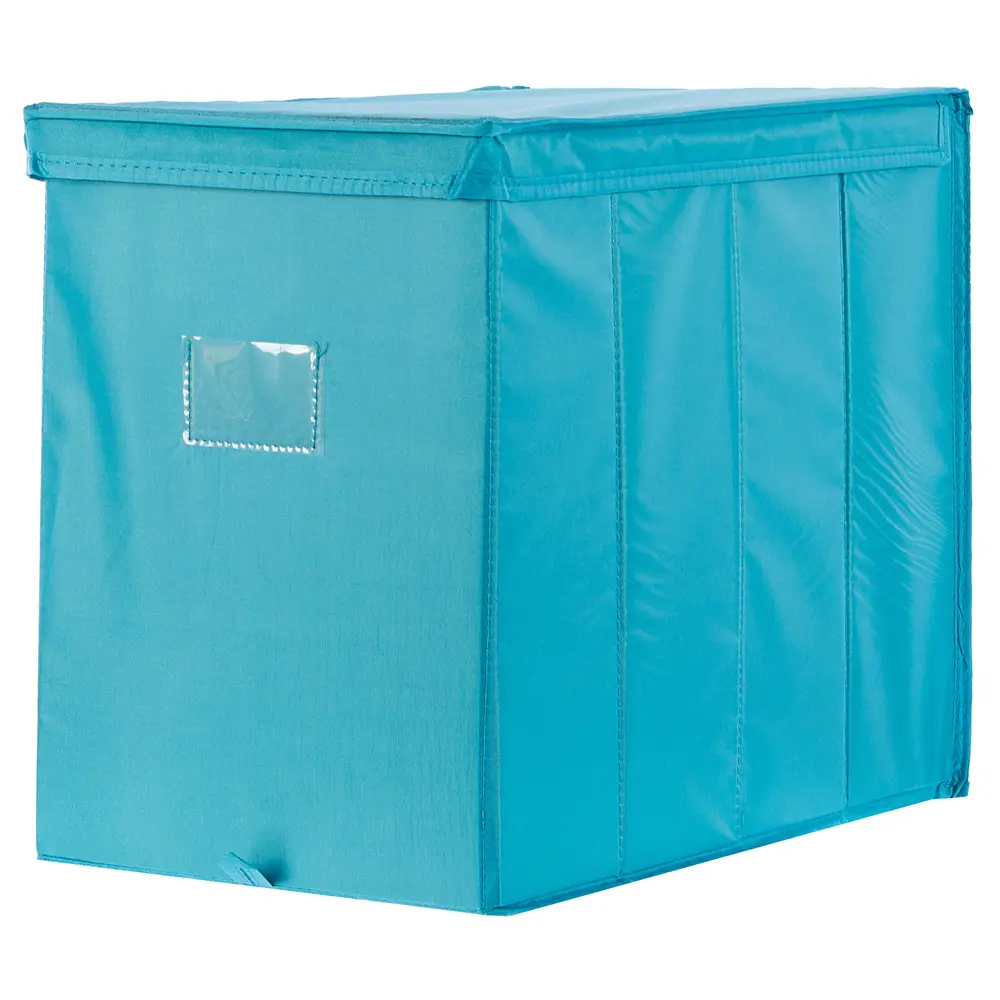 Короб для хранения с крышкой Spaceo 27х36x44 см нетканый материал цвет голубой STLM-2078368