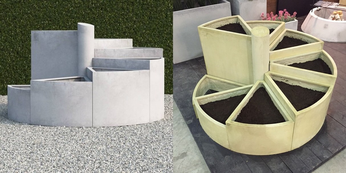 BetOn Каскад №1 цветочный бетонный ГОРШКИ ИЗ ФИБРОБЕТОНА СР107В - Вид №1