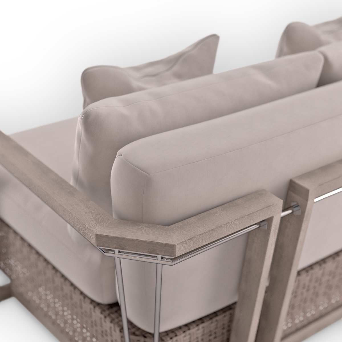 Все продукты Hampton Outdoor Wood Two Seat Sofa Covethouse LUXXU  - Вид №1