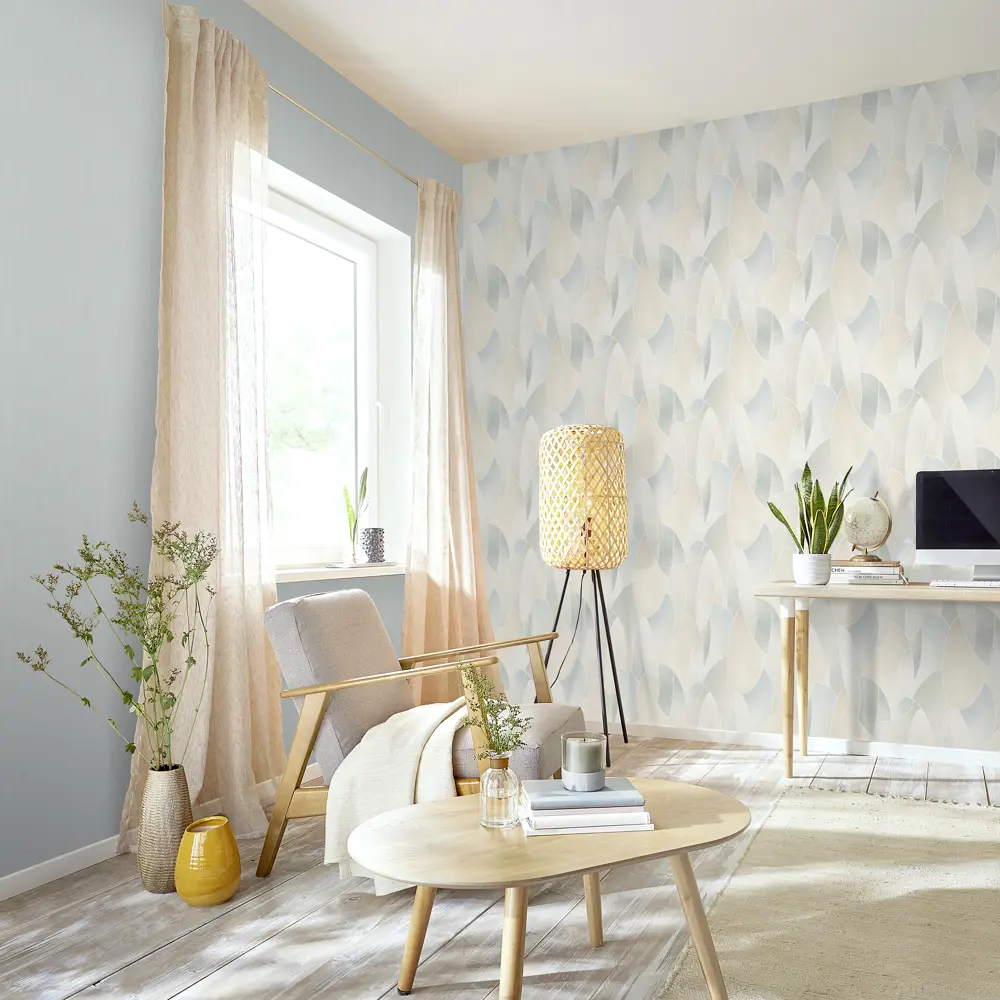 Обои флизелиновые Rasch Vitrage голубые 1.06 м R975581 STLM-2183113 - Вид №3