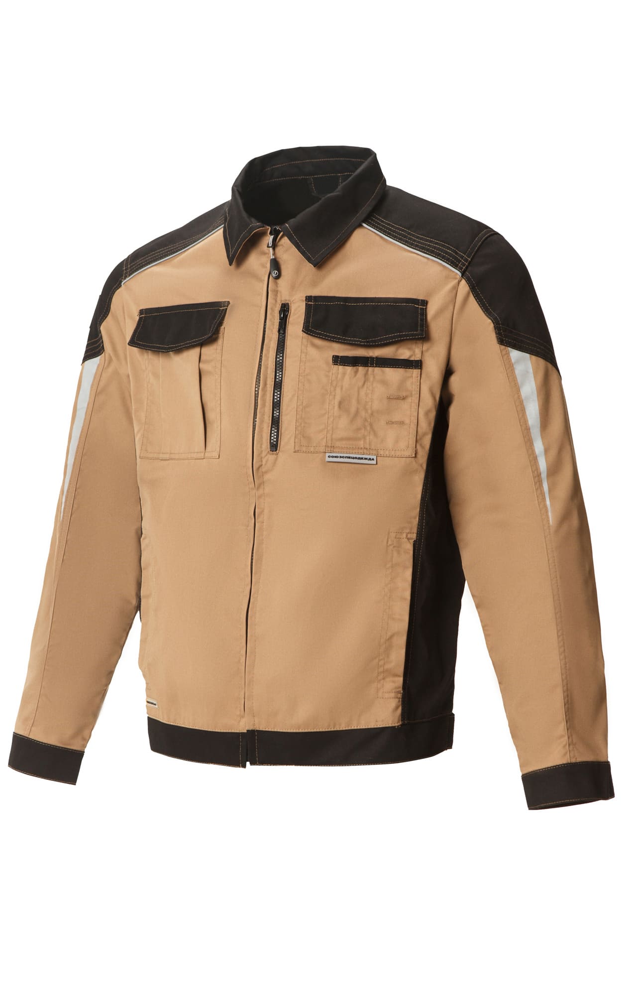 70066 Костюм  NEW бежевый с черным STATUS  Летняя спецодежда  размер 52-54/170-176  - Вид №1