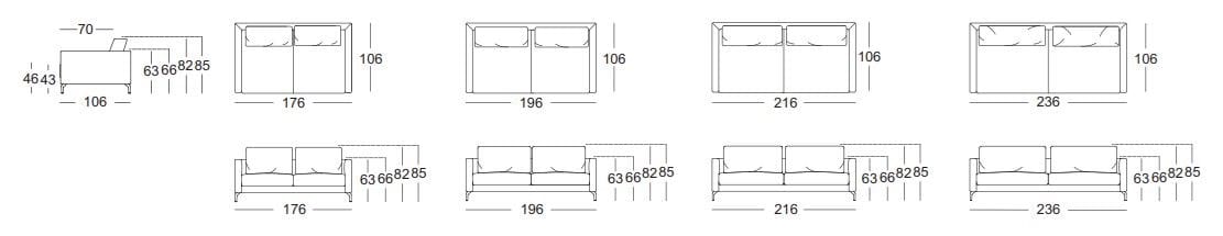 Кожаный диван Rolf Benz ROLF BENZ 333 JOLA ARCH-00023767 - Вид №2