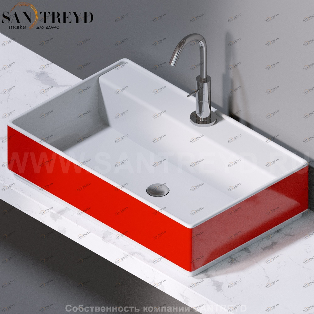 L621225 Накладная раковина на столешницу  прямоугольная A. e T. Italia Fly AeT ITALIA