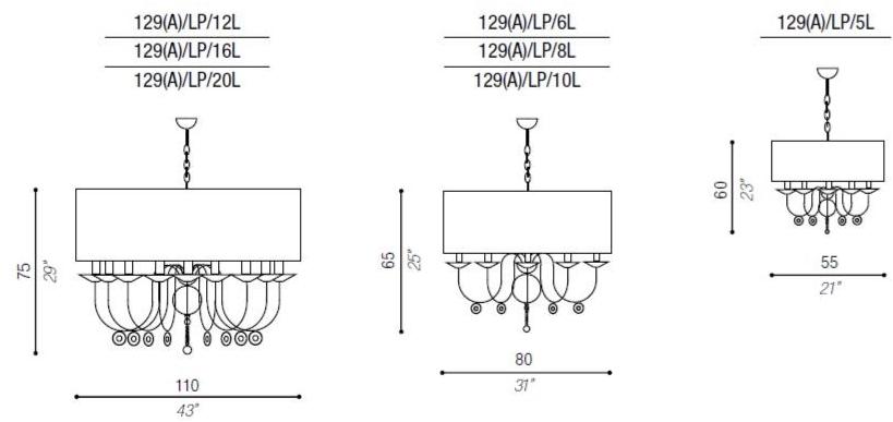 Aiardini Люстра отраженного света с кристаллами Gabriel sun-id-1461453 - Вид №4