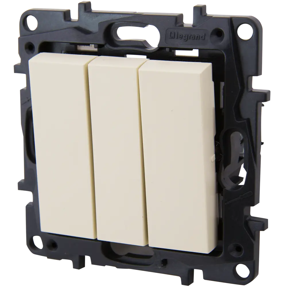 Трёхклавишный выключатель Legrand Structura для скрытого монтажа в цвете слоновая кость 82064615 STLM-0018605 - Вид №2