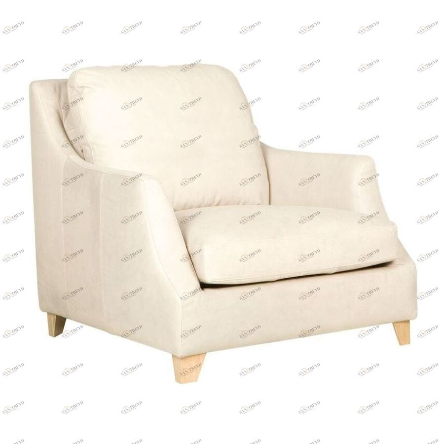 Кресло Rose, молочное, обивка Aniline Sits S1602