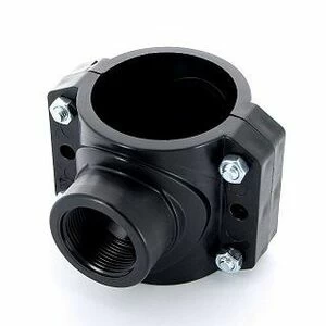 Врезка монтажная 75 x 1" ВР, 4 болта, для труб ПНД UNIDELTA