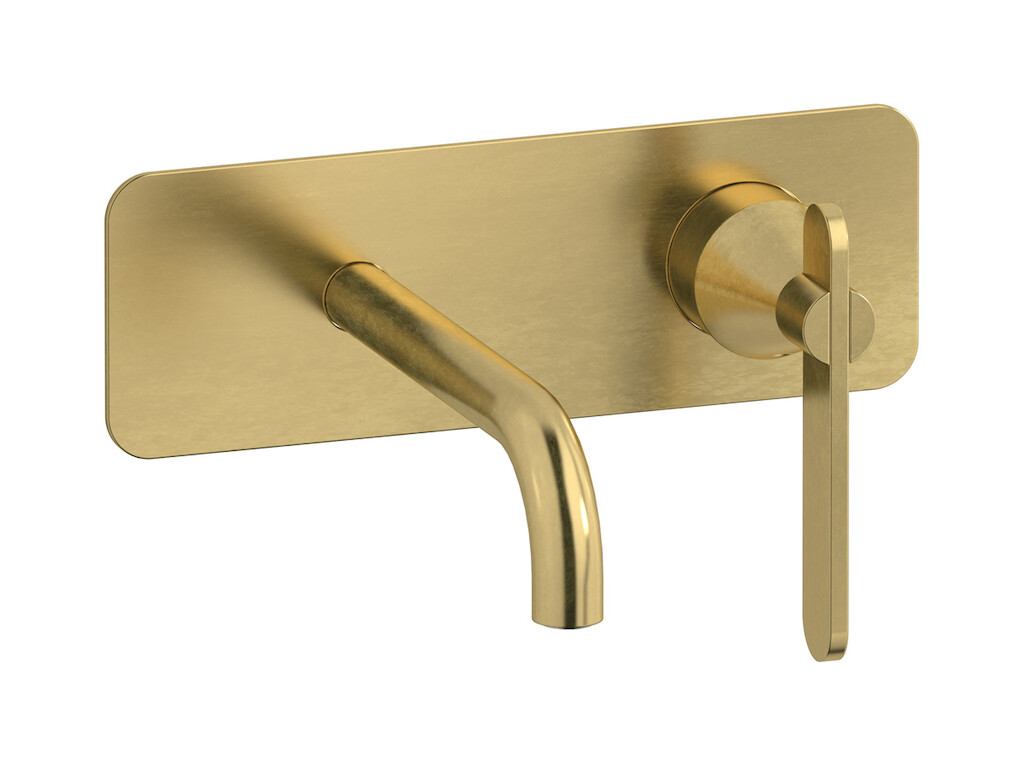 Встроенный в стену смеситель для раковины на 2 отверстия в комплекте с донным клапаном WE ARE IB ol399cc Natural Brass Soho