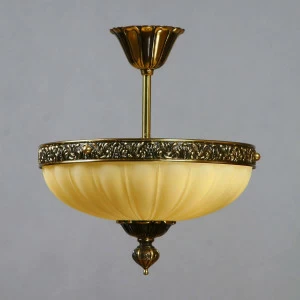 Потолочный светильник на ножке желтый Navarra 8539/30 PL PB AMBIENTE ПОД СТАРИНУ 00-3890347 Белый;латунь