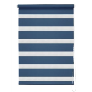 Штора рулонная день-ночь Madrid 40x160 см синяя