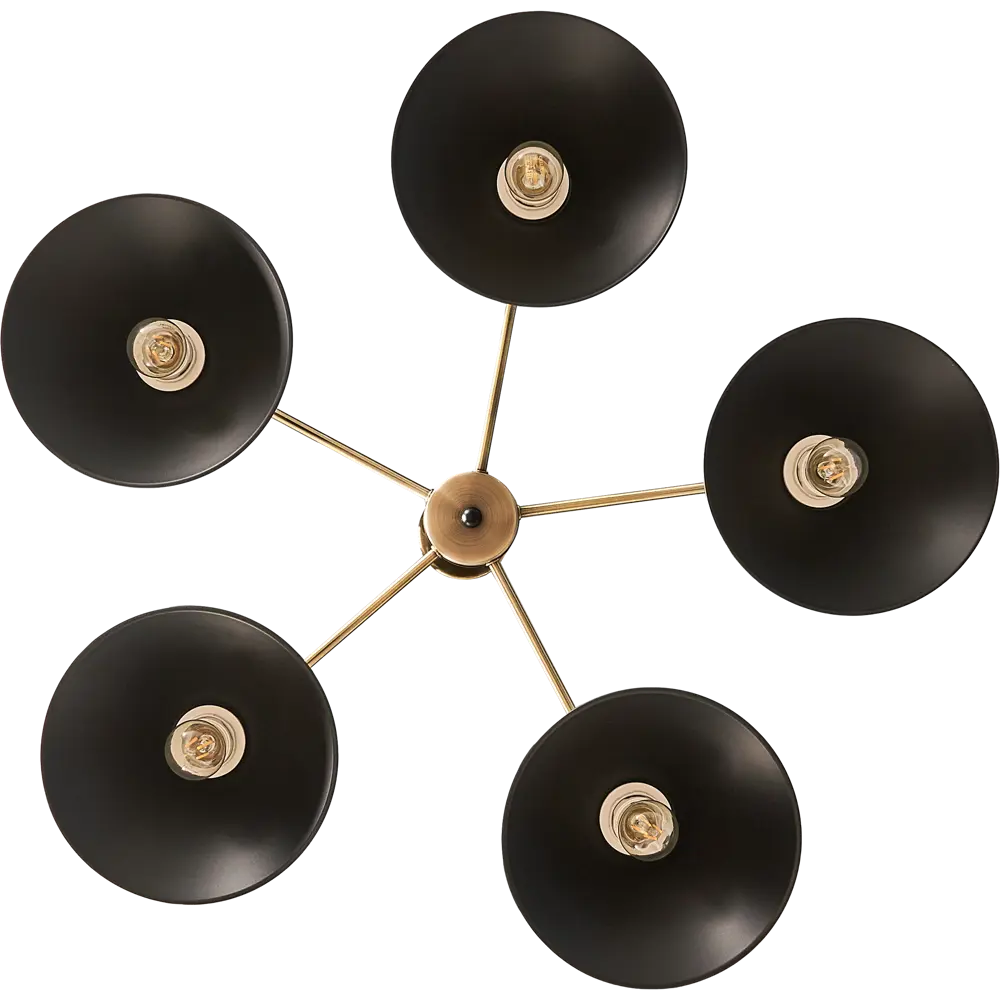 Люстра подвесная Lamplandia Harsh L1100-5, 5 ламп, 15 м², цвет чёрный STLM-2028727 - Вид №1