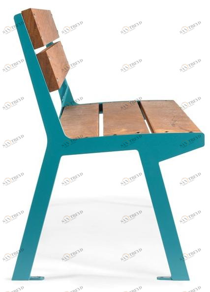 City Design Скамья из стали и дерева со спинкой Noale Noale w