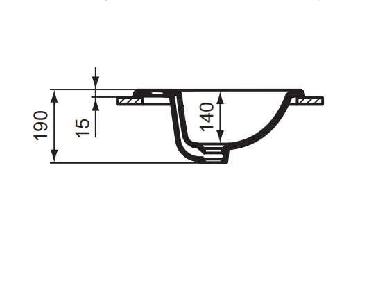 W502361 Умывальник встраиваемый VIDIMA SIRIUS - Вид №2