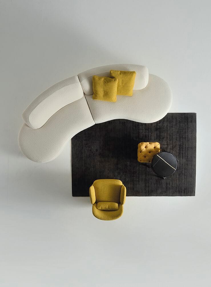 Изогнутый диван из ткани CTS SALOTTI Багутта ARCH-00067424 - Вид №4