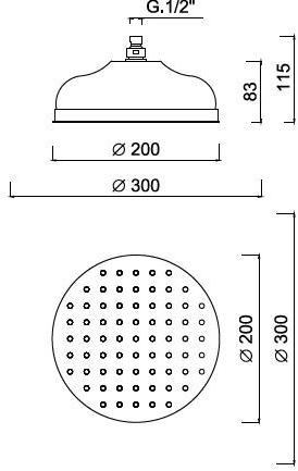 Rubinetteria Giulini Лейка дождевого душа Praga - praga crystal F1714-20 / 30 - Вид №1