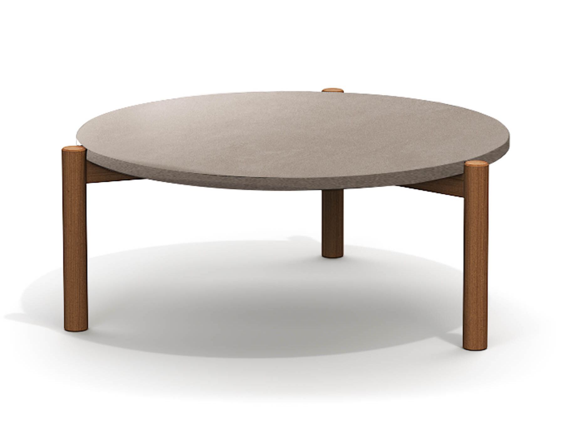 Круглый стол из тикового дерева и столешница из керамогранита Atmosphera Lodge .25 ARCH-00143892 - Вид №1