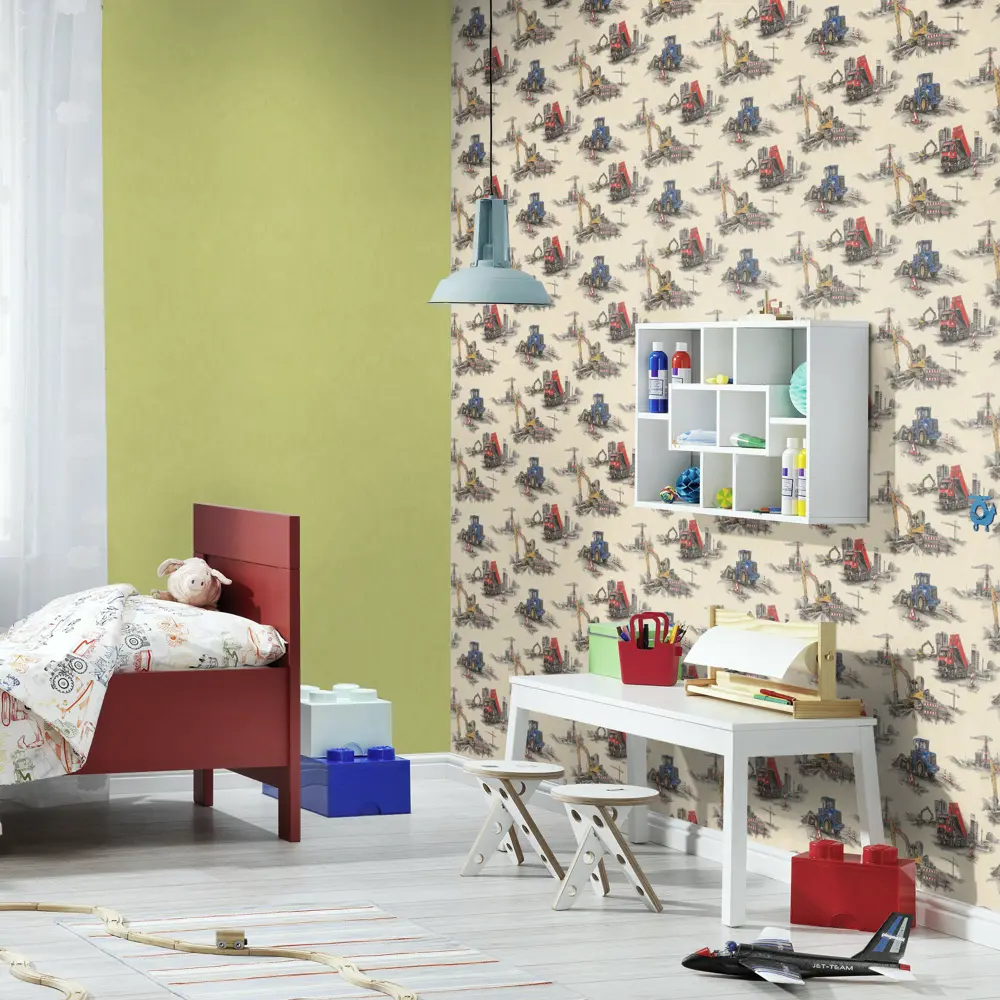 Обои бумажные Rasch Kids & Teens зеленые 247459 0.53 м STLM-2019381 - Вид №4