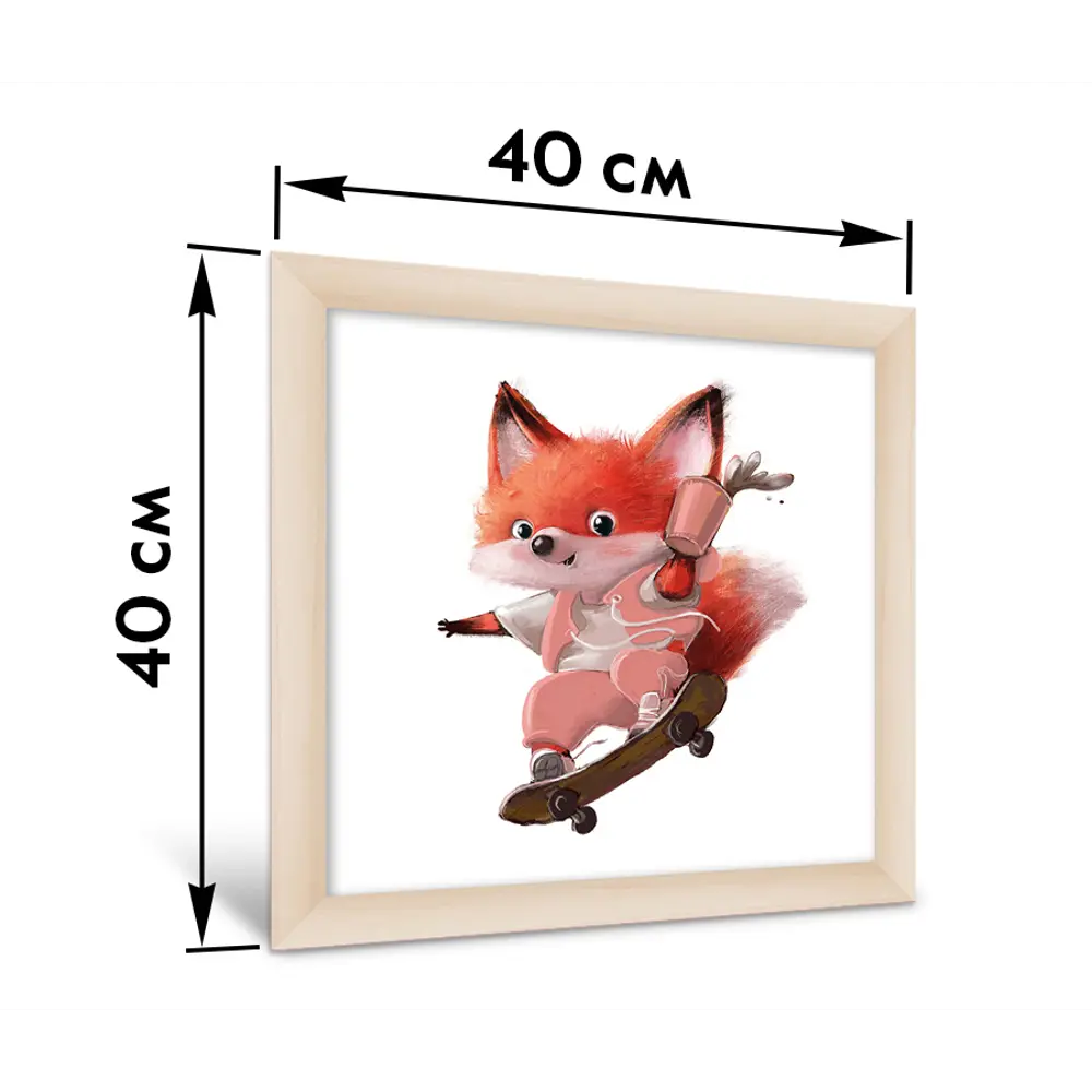 Модульная картина Лисята 40x40 см 3 шт POSTERMARKET STLM-2188943 - Вид №5