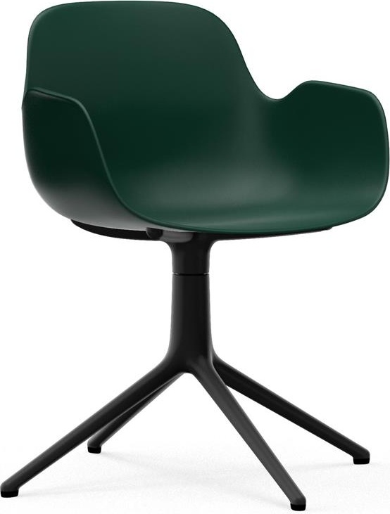 606114 Кресло Swivel 4L Black Alu Green Normann Copenhagen Form