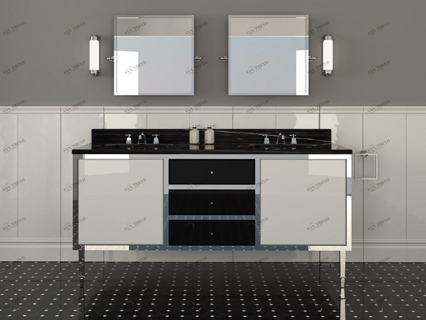 Devon&Devon Двойная лакированная тумба под умывальник с ящиками sun-id-1486612