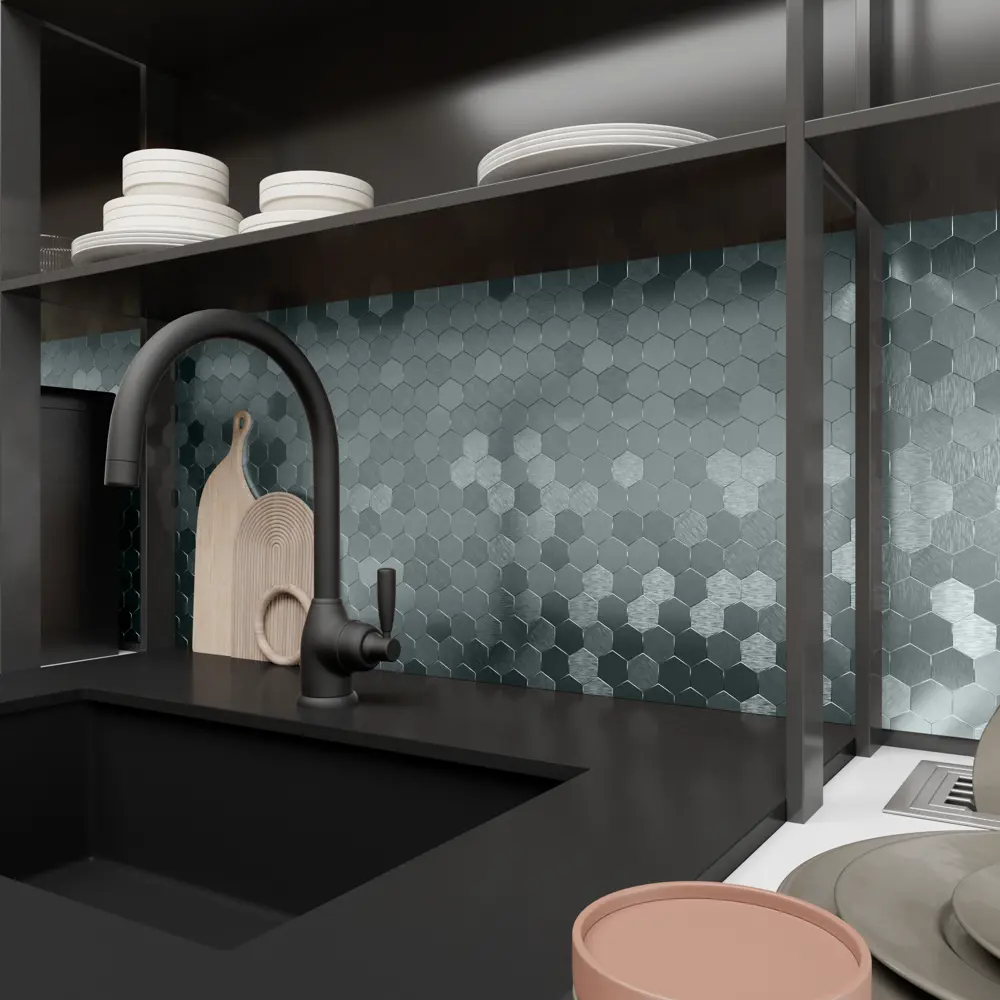 Мозаика Artens 28.8x29.2 см цвет серый Металл STLM-2012922 - Вид №5