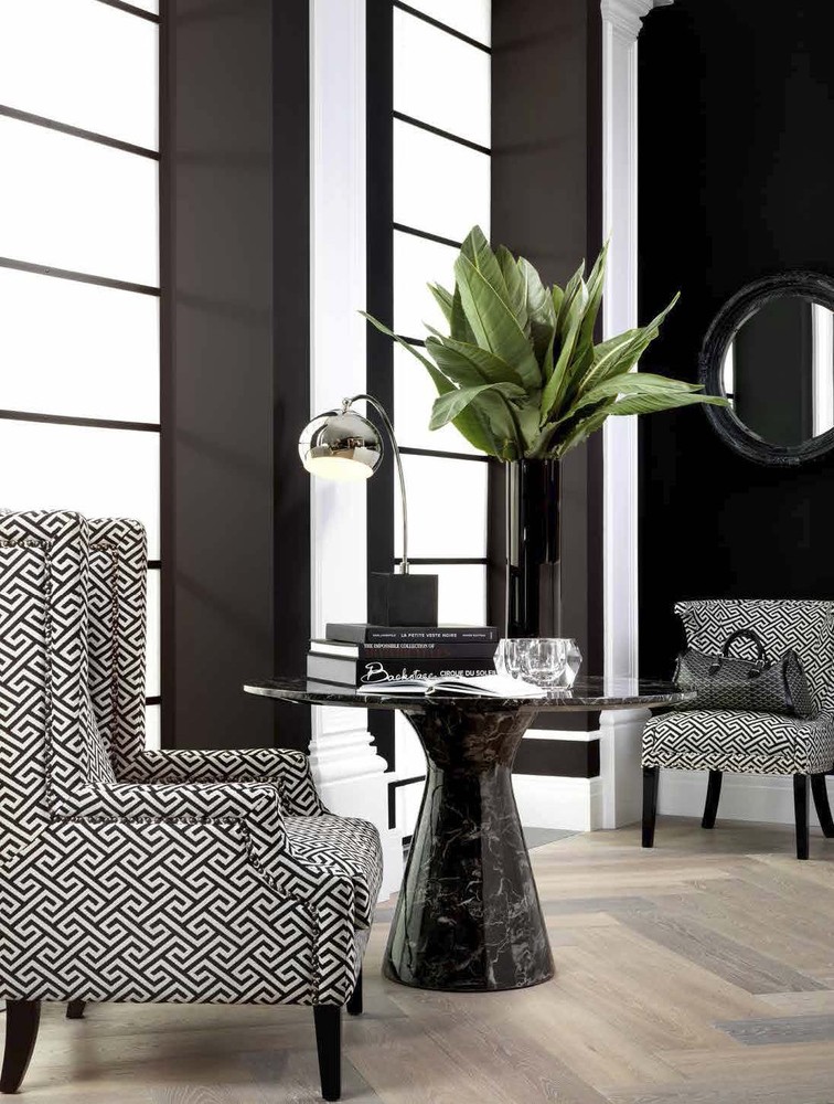 Кресло Eleventy от Eichholtz EICHHOLTZ ДИЗАЙНЕРСКИЕ, EICHHOLTZ 062281 Принт;черный;белый  - Вид №2